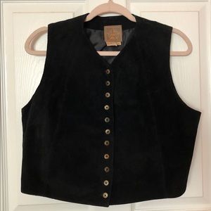 Black Suede Vest - AMI - L